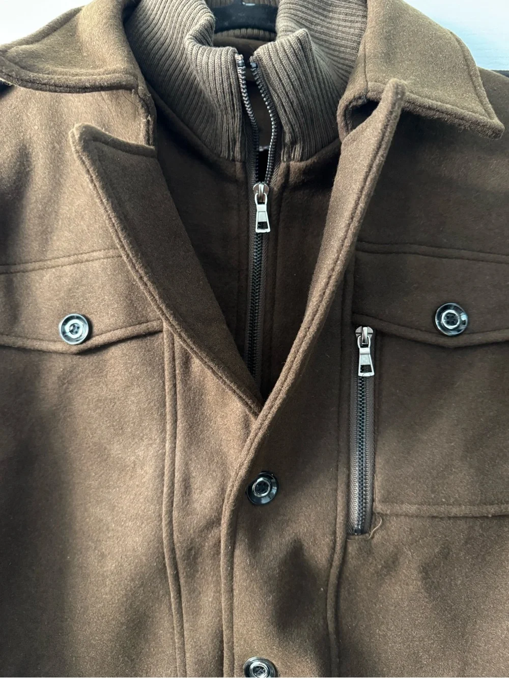 Heavyweight Fleece Double-Faced with Detachable Front Double Collar & Zipper